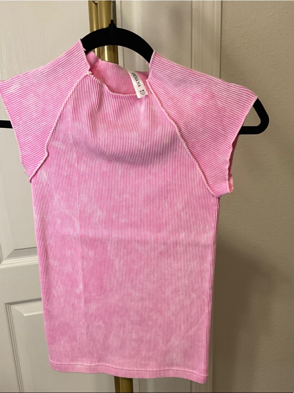 Zenana Candy Pink Ribbed Sleeveless Top
